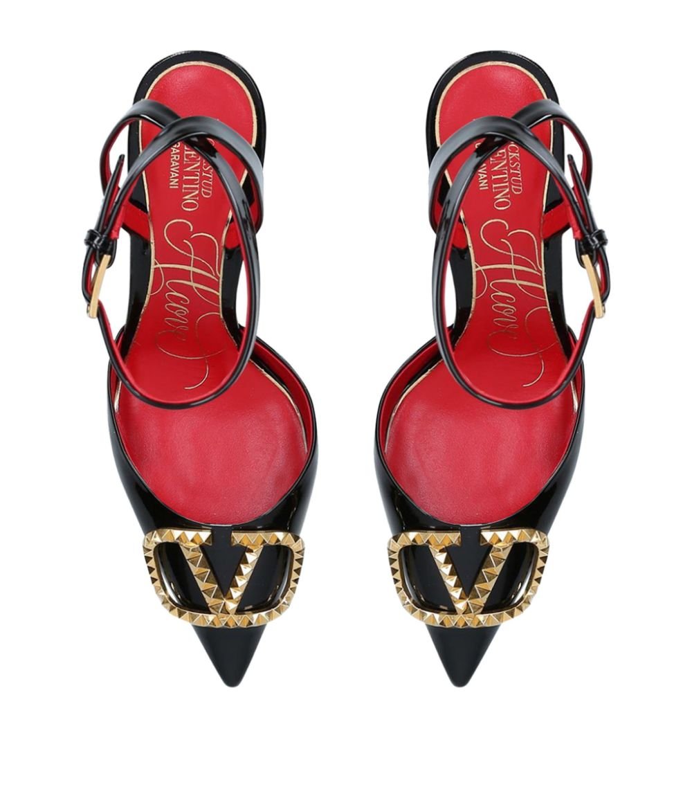 Valentino Casual Style Plain Leather Pin Heels Elegant Style