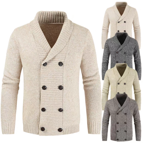 Double breast knit cardigan