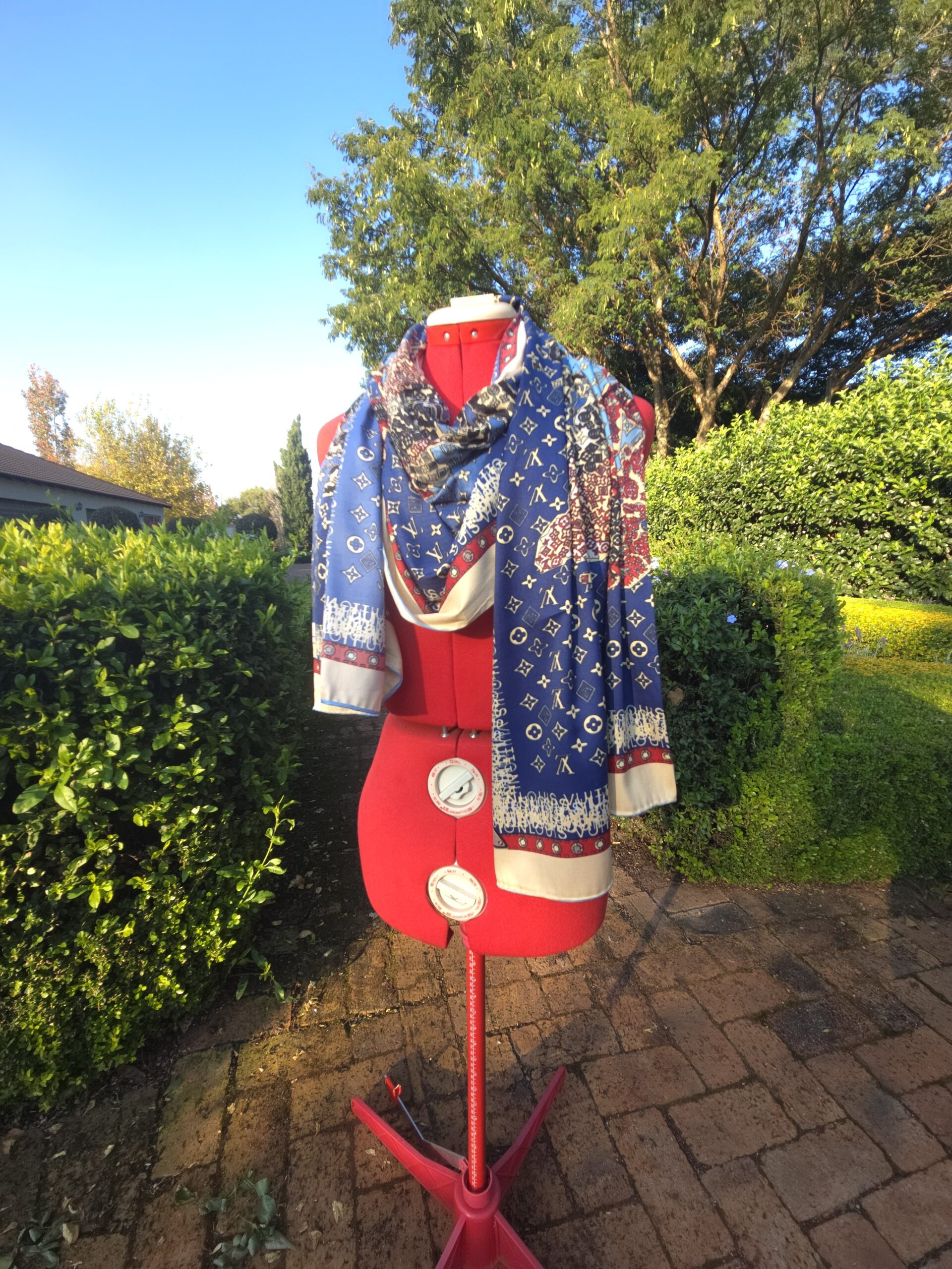 LV monogram silk scarf