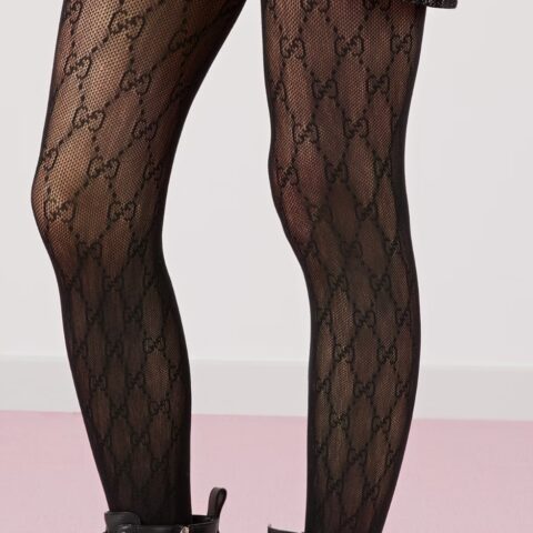 Gucci Women's Black Stretch Interlocking G Tights
